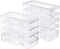 9 Pack Medium Clear Plastic Storage Boxes with Lids, Craft Jewelry Life Item Organizer for Puzzles, Pens, Rings, Needle and Thread, Nail Polish, Remote Controls